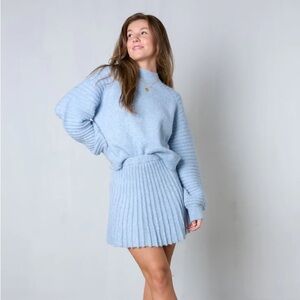 Vestique Gabrielle Knit Sweater Set blue